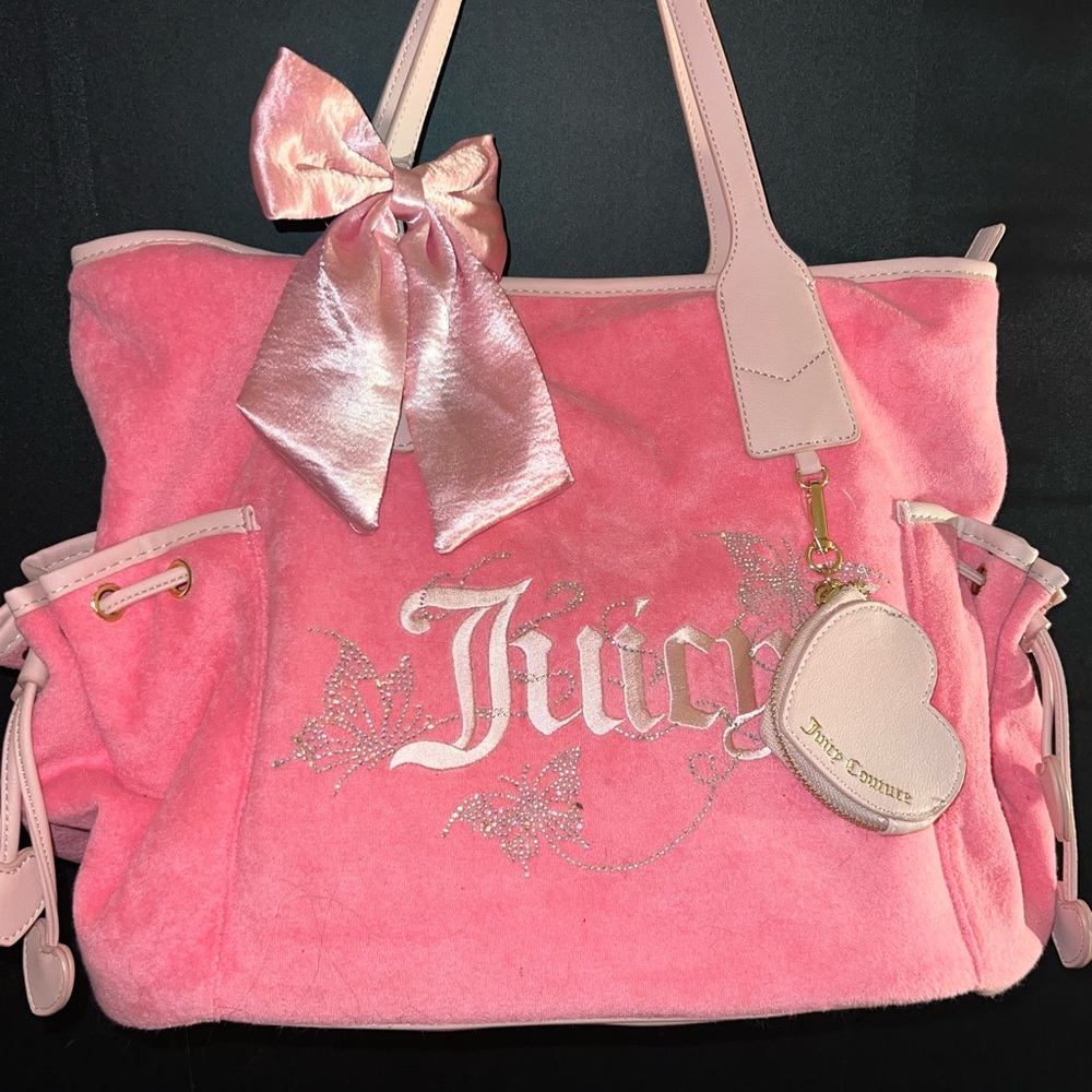 Juicy Couture Pink Tote with Bow Accent
